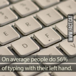 Which hand do people type more with?