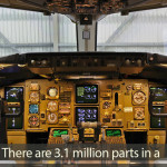 How many parts are in a Boeing 767 airplane?